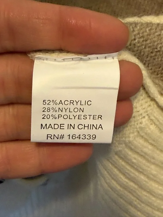 Petal & Pup Millie Check Cream & Taupe Oversized Colorblock Knit Cardigan - Picture 4 of 4